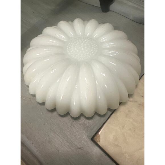 Vintage milk Glass Ashtray decorative piece hole decor - Picture 1 of 3